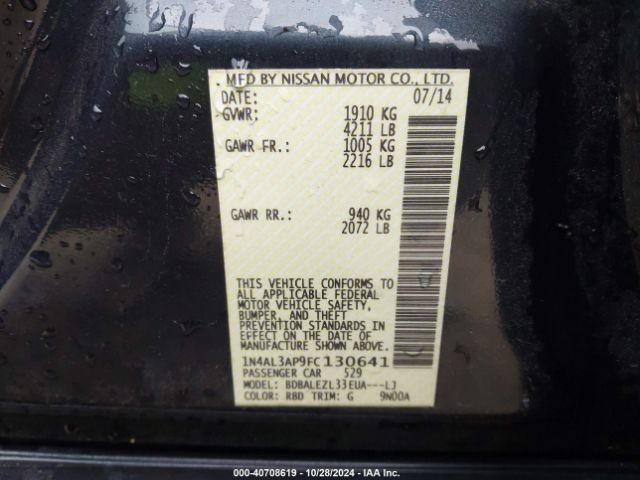 1N4AL3AP9FC130641 Nissan Altima 2.5 S