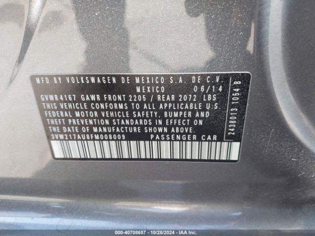 3VW217AU8FM008009 Volkswagen Golf Tsi Se 4-door