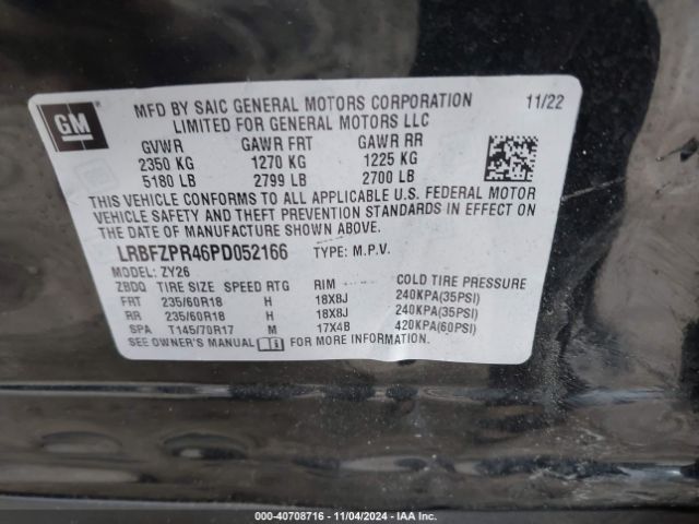 LRBFZPR46PD052166 Buick Envision Essence