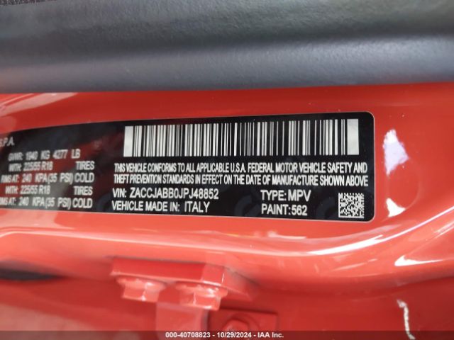 ZACCJABB0JPJ48852 Jeep Renegade Altitude Fwd