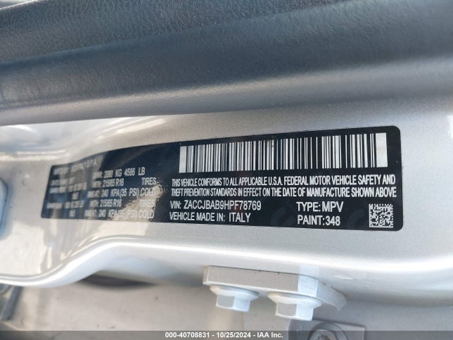 ZACCJBAB9HPF78769 Jeep Renegade Sport 4x4