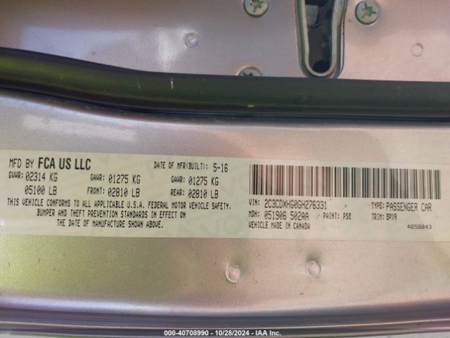 2C3CDXHG0GH276331 Dodge Charger Sxt