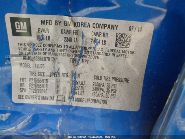 KL4CJASB6EB781711 Buick Encore