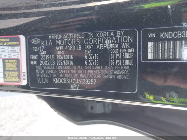 KNDCB3LC1J5139282 KIA NIRO LX