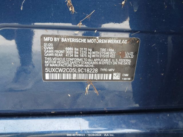 5UXCW2C05L9C18228 BMW X7 Xdrive40i