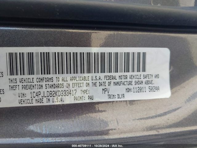 1C4PJLDB2KD333417 Jeep Cherokee Limited Fwd