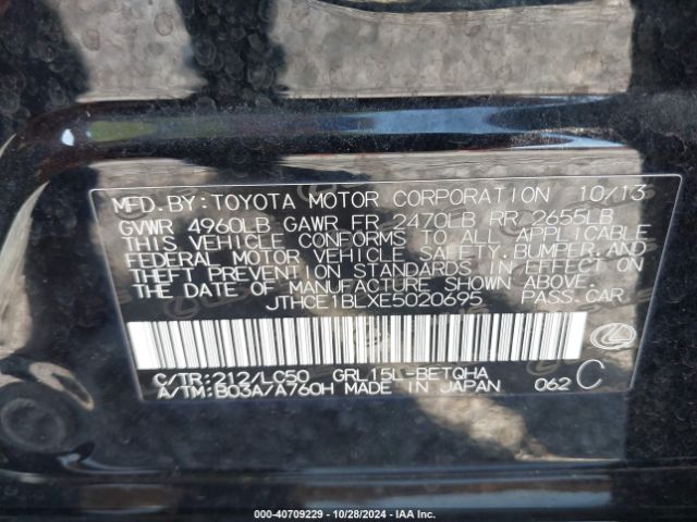 JTHCE1BLXE5020695 Lexus GS 350