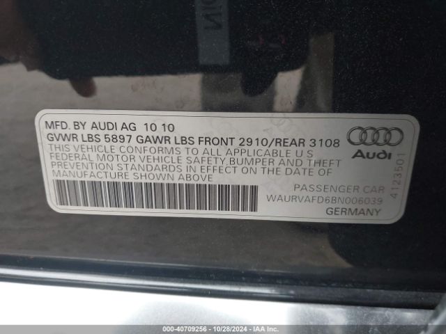 2011 AUDI A8 L WAURVAFD6BN006039 Photo 8