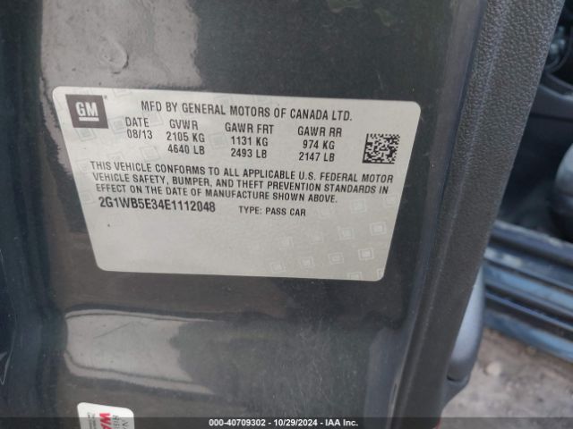 2G1WB5E34E1112048 Chevrolet Impala Limited Lt