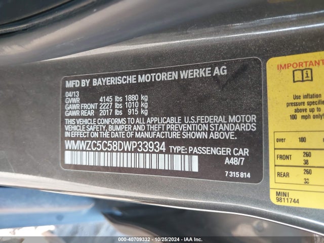 2013 MINI COUNTRYMAN WMWZC5C58DWP33934 Photo 8