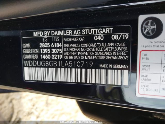 WDDUG8GB1LA510719 Mercedes-Benz S 560 4matic