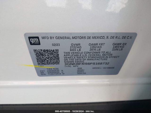 3GNKBFRS6PS168732 Chevrolet Blazer Fwd Premier