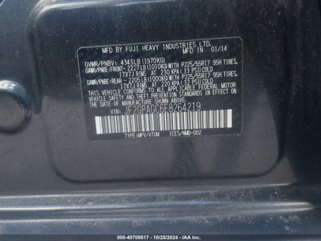 JF2GPAGC6E8264219 Subaru Xv Crosstrek 2.0i Limited
