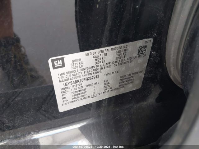 1GYS4BKJ0FR267913 Cadillac Escalade Luxury