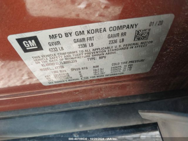 KL4MMFSL7LB095319 Buick Encore Gx Fwd Essence