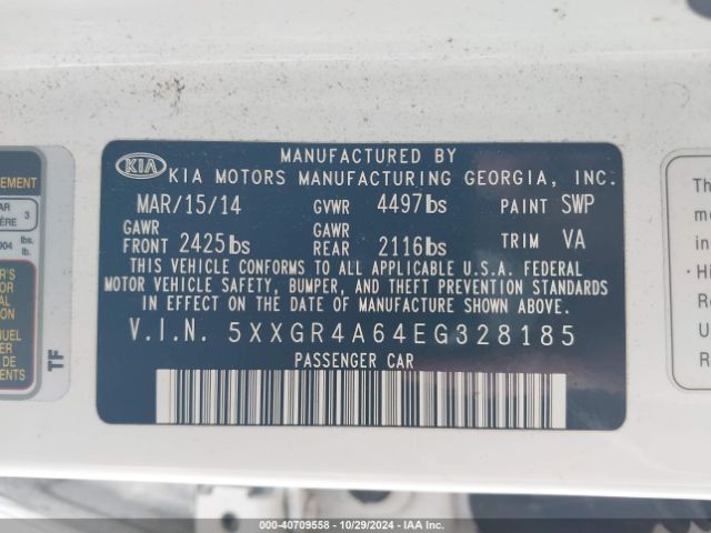 5XXGR4A64EG328185 KIA Optima Sx Turbo