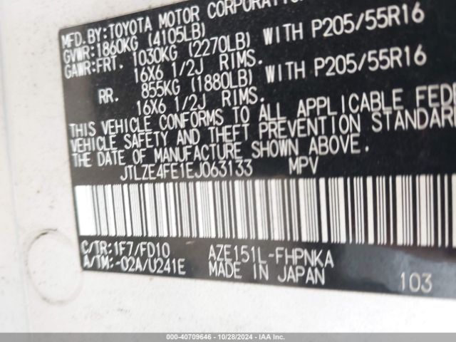 JTLZE4FE1EJ063133 Scion XB