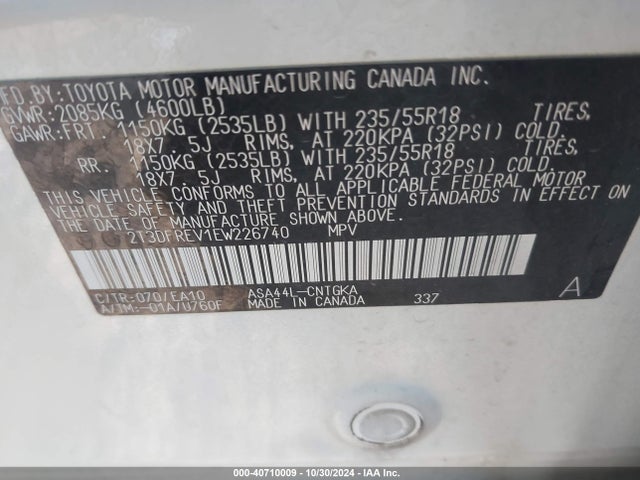 Toyota Rav4 Limited 2014 2T3DFREV1EW226740 Image 9