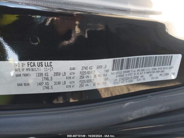 2C4RDGBG4JR135858 Dodge Grand Caravan Se