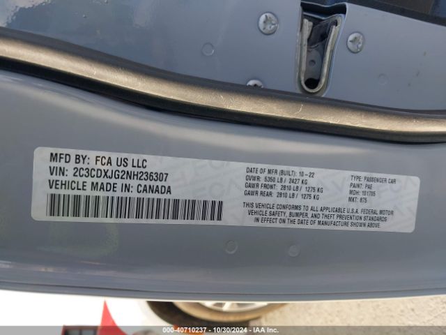 2C3CDXJG2NH236307 Dodge Charger Sxt Awd