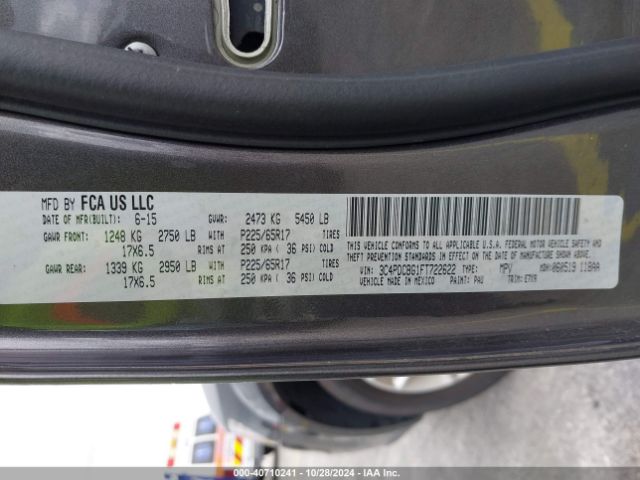 3C4PDCBG1FT722622 Dodge Journey Sxt