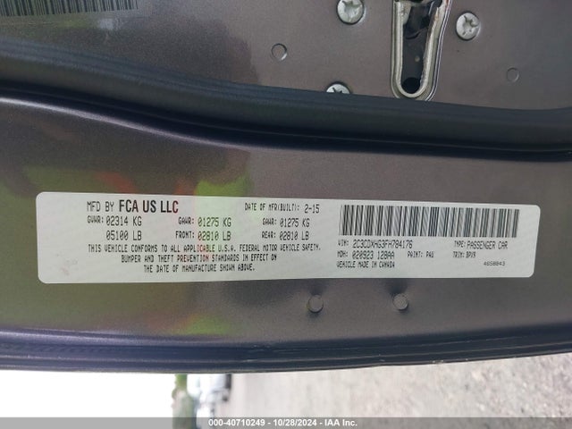 Dodge Charger Sxt 2015 2C3CDXHG3FH784176 Image 9