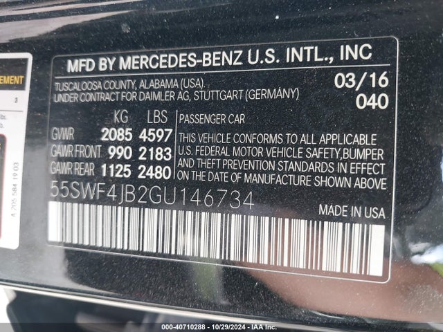 55SWF4JB2GU146734 Mercedes-Benz C 300 Luxury/sport