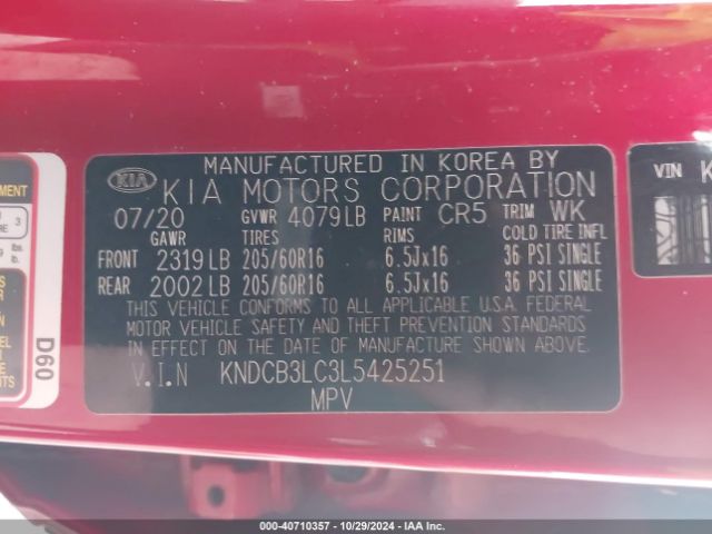 KNDCB3LC3L5425251 KIA NIRO LX