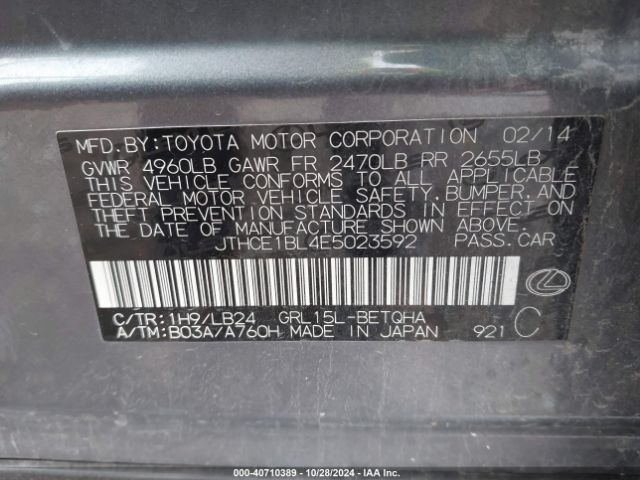 JTHCE1BL4E5023592 Lexus GS 350