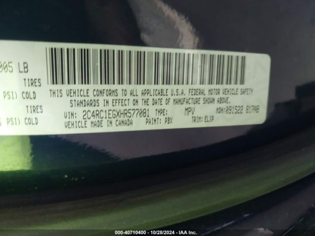 2C4RC1EGXHR577081 Chrysler Pacifica Touring-l Plus