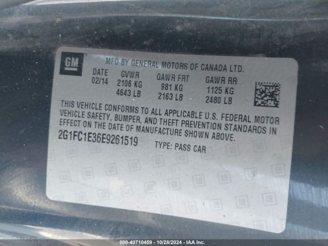 2G1FC1E36E9261519 Chevrolet Camaro 2lt