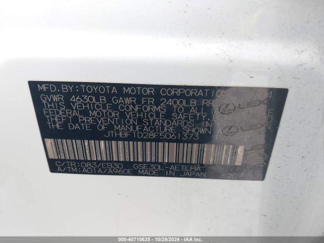 JTHBF1D28F5061373 Lexus IS 250