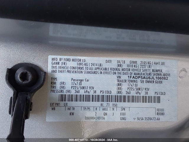 1FADP5AU6JL106082 Ford C-max Hybrid Se