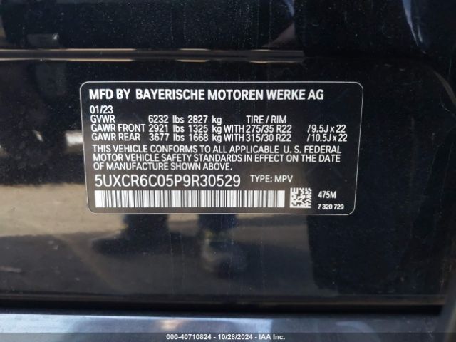 5UXCR6C05P9R30529 BMW X5 Xdrive40i