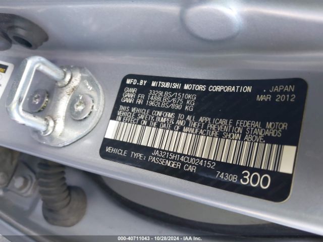 2012 MITSUBISHI I-MIEV JA3215H14CU024152 Photo 8