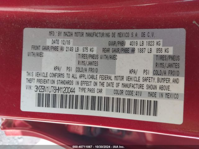 3MZBN1U78HM120044 Mazda Mazda3 Sport