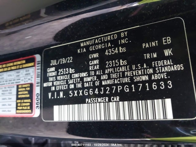 5XXG64J27PG171633 KIA K5 Gt-line