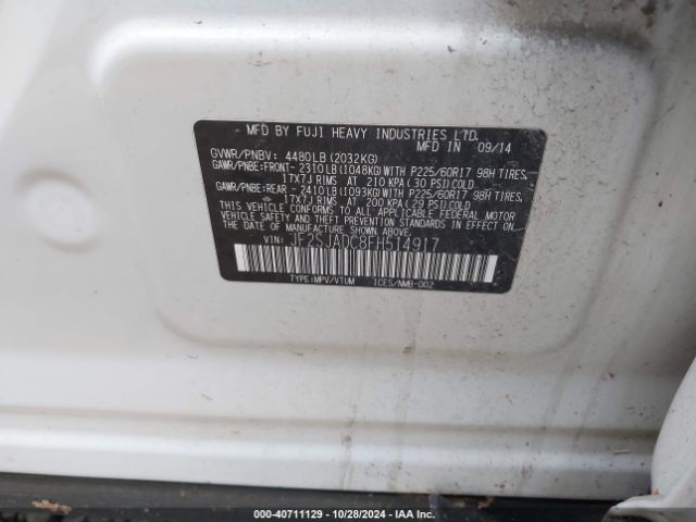 JF2SJADC8FH514917 Subaru Forester 2.5i Premium