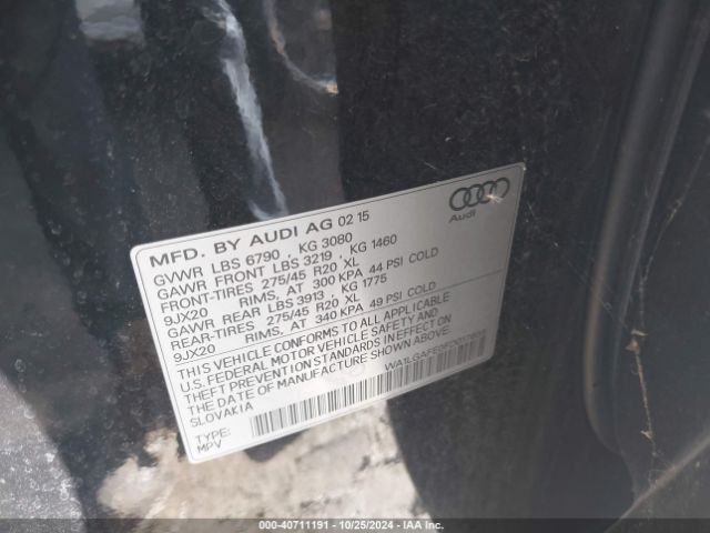 WA1LGAFE0FD017605 Audi Q7 3.0t Premium