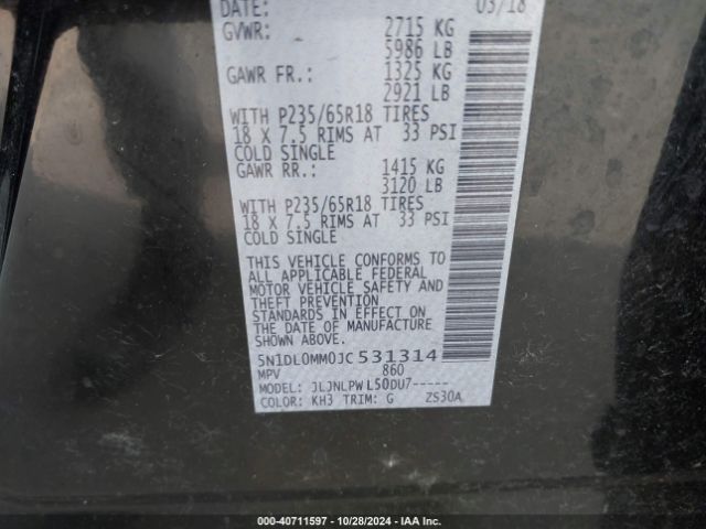 5N1DL0MM0JC531314 Infiniti QX60