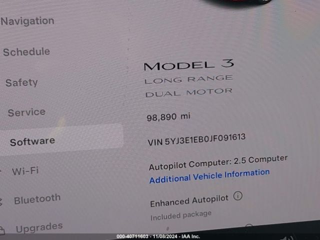 5YJ3E1EB0JF091613 Tesla Model 3 Long Range/performance