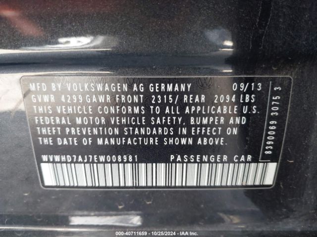 WVWHD7AJ7EW008981 Volkswagen Gti Wolfsburg Edition