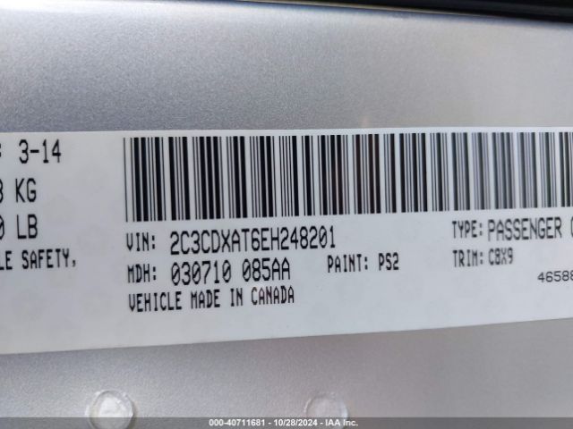2C3CDXAT6EH248201 Dodge Charger Police