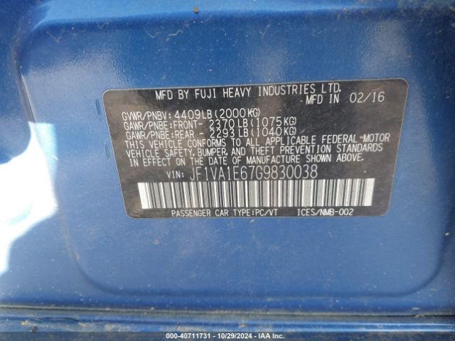 JF1VA1E67G9830038 Subaru Wrx Premium
