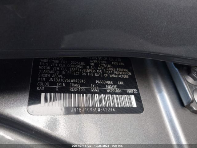 JN1BJ1CV5LW542248 Nissan Rogue Sport Sv Fwd Xtronic Cvt