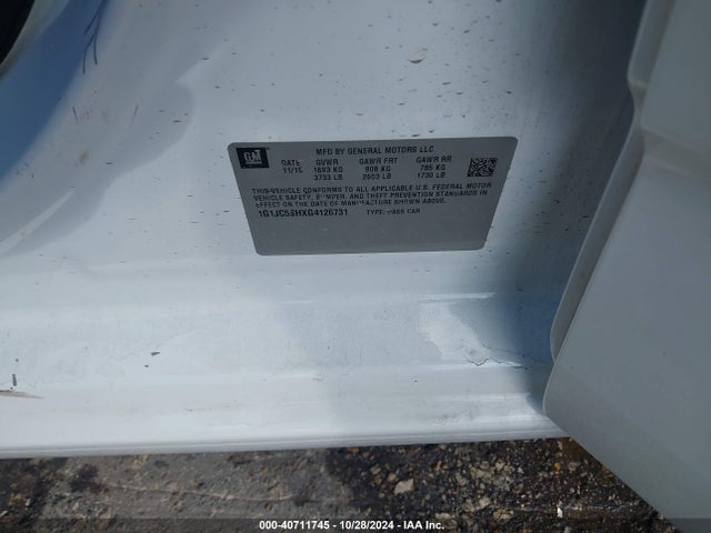 Chevrolet Sonic Lt Auto 2016 1G1JC5SHXG4126731 Image 9