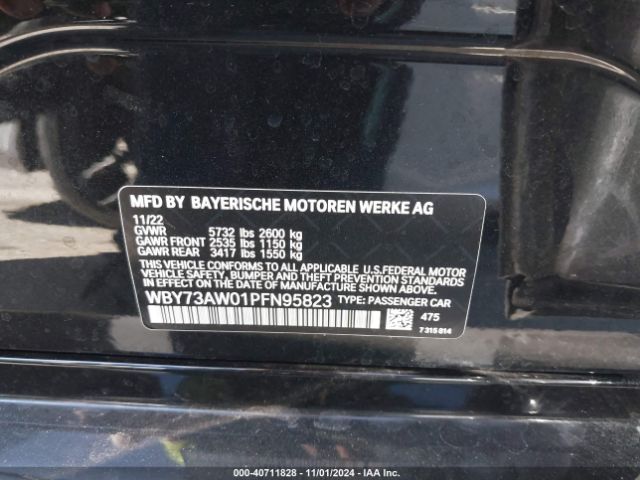 WBY73AW01PFN95823 BMW I4 Edrive40
