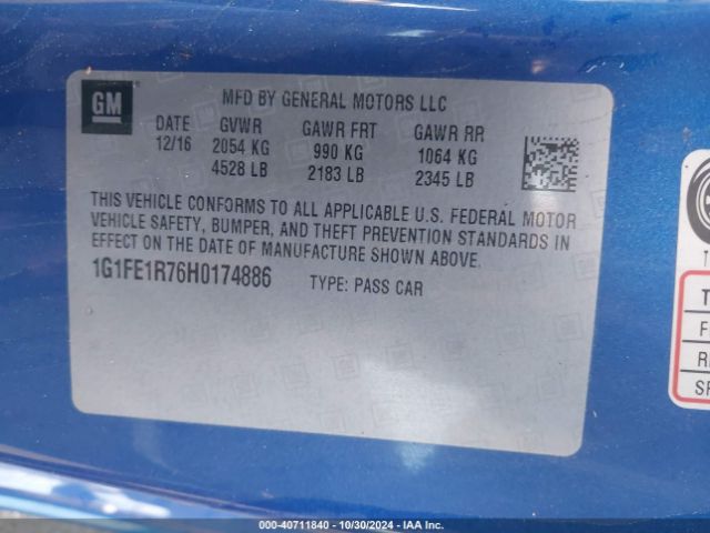 1G1FE1R76H0174886 Chevrolet Camaro 1ss