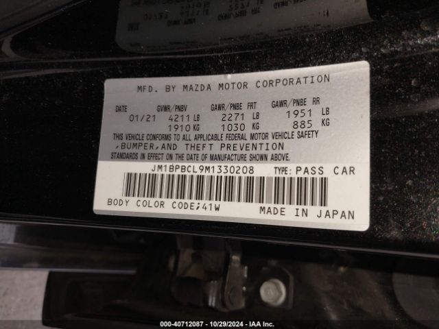 JM1BPBCL9M1330208 Mazda Mazda3 Preferred