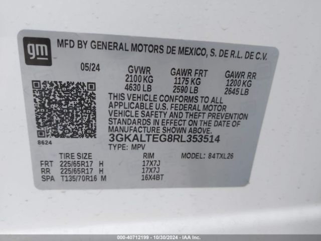 3GKALTEG8RL353514 GMC Terrain Awd Sle